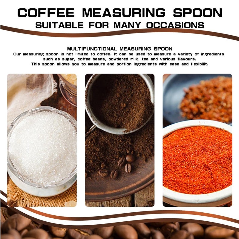 حياة كومفورت قياس القهوة المثالية، ملعقة بلاستيكية قابلة لاعادة الاستخدام للقهوة ومسحوق الحليب ومسحوق الفاكهة والبذور والتوابل - 4 تان - Image 5